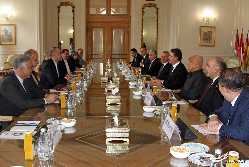 «نیچیروان بارزانی» رئیس اقلیم کردستان با وزیر امور خارجه ایران دیدار کرد