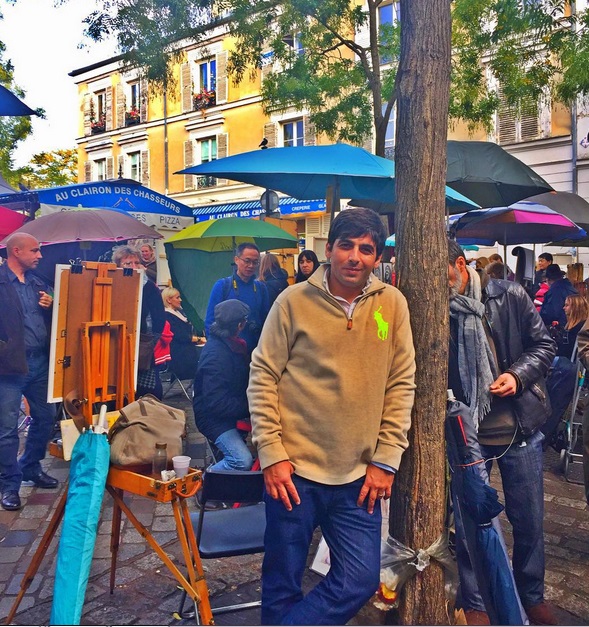 حمید گودرزی در محله نقاش‎ها در پاریس + عکس