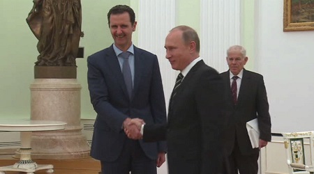 بشار اسد در مسکو با پوتین دیدار کرد
