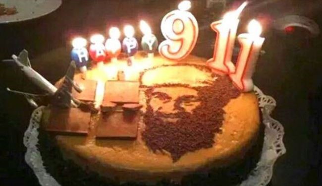 عکس بن لادن روی کیک تولد هوادارانش!