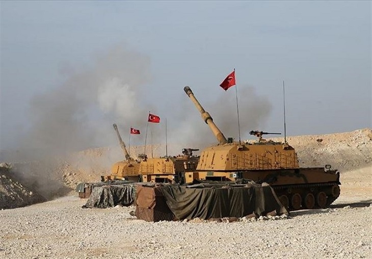 حمله توپخانه ای ترکیه به نیروهای مسلح آمریکا