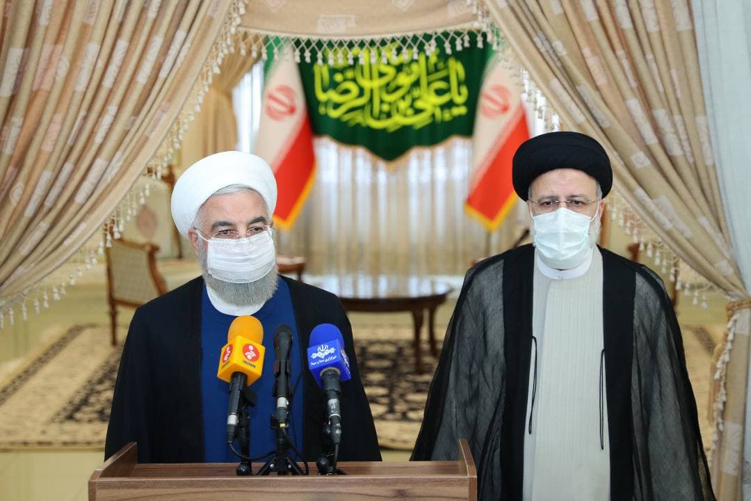 دیدار روحانی با رییسی پس از پیروزی در انتخابات ریاست جمهوری