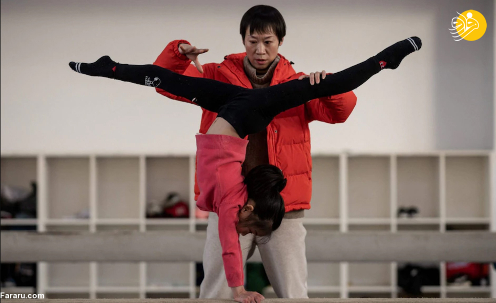 (تصاویر) آموزش سخت کودکان چینی در مدرسه ژیمناستیک