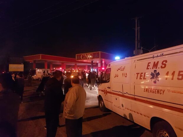 آتش سوزی شدید در پمپ بنزین بابل|۳ نفر مصدوم شدند