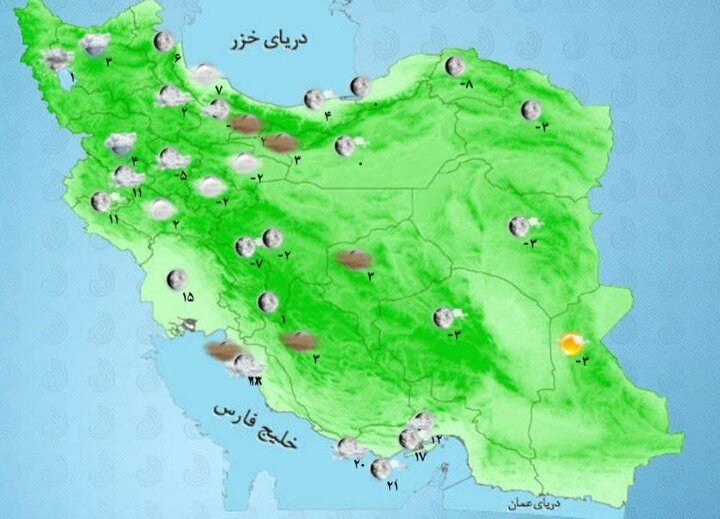 وضعیت آب و هوا ۲۶ آذر ۱۴۰۰ |هشدار به ۲۴ استان درباره وقوع سیلاب و کولاک برف