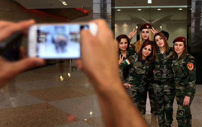 زنان پیشمرگه آماده رویارویی با داعش