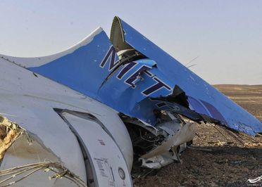 تکه‎های هواپیمای ایرباس در مصر 