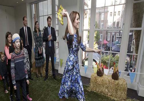 اعضای خانواده سلطنتی لندن در مسابقه خیریه + تصاویر