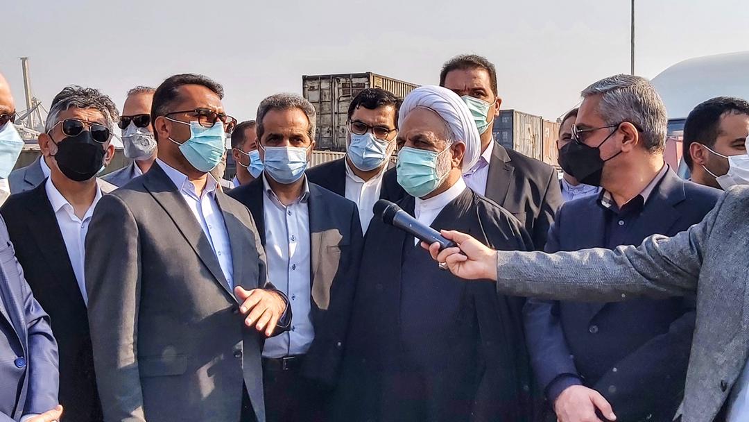 بازدید سه ساعته رئیس قوه قضاییه از بنادر و گمرکات استان هرمزگان و بندر شهید رجایی