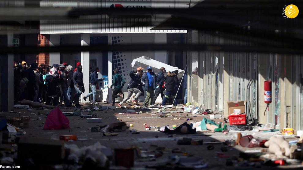 تصاویر| شورش و غارت بی‌سابقه در آفریقای جنوبی