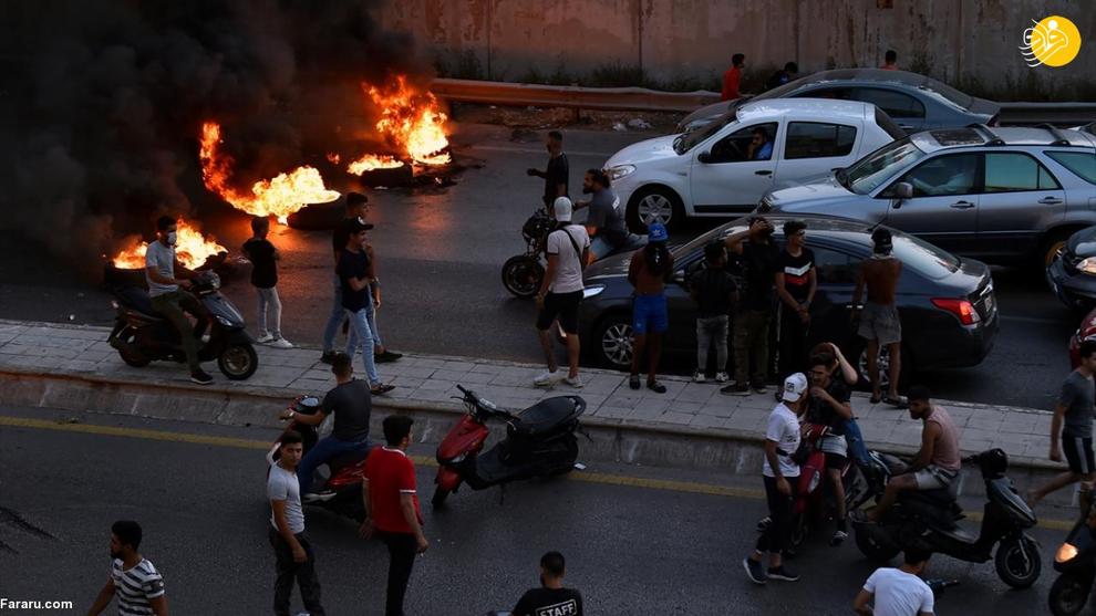 (تصاویر) اعتراضات خیابانی به وضع بد اقتصادی در لبنان