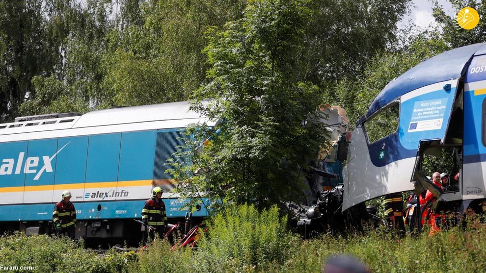 تصاویر | برخورد دو قطار در چک