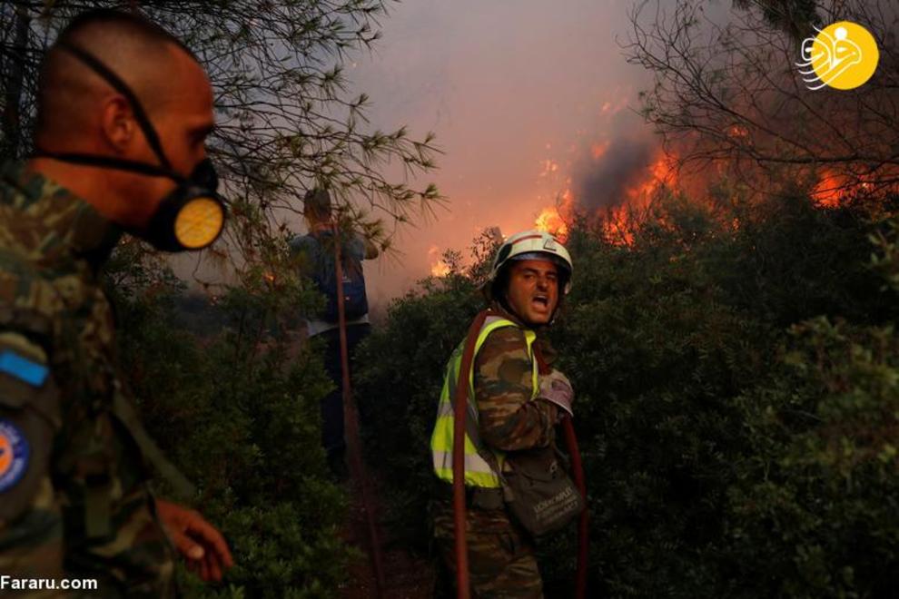 تصاویر| یونان در آتش
