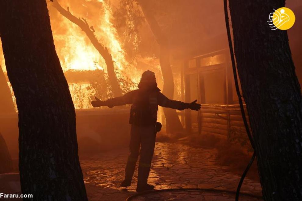 تصاویر| یونان در آتش