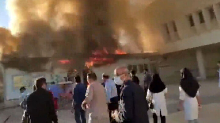 فوری: آتش سوزی وحشتناک در بیمارستان کرمانشاه