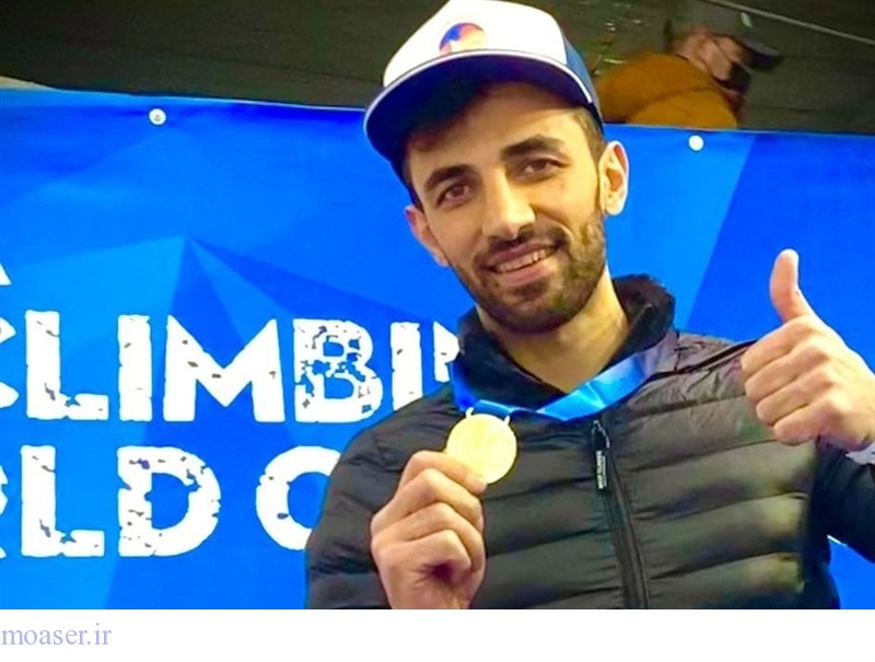 دریافت مدال طلا یخ‌نورد ایرانی در مسابقات جام جهانی