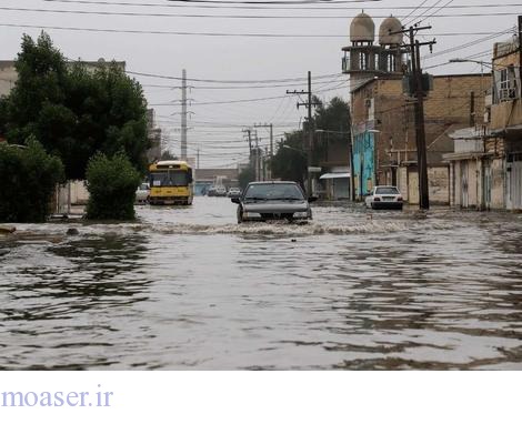 هلال احمر: آبگرفتگی در ۱۲ شهرستان خوزستان در پی بارندگی