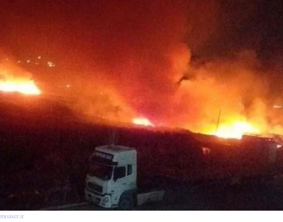 حمله پهپادی به ۳ کامیون ایران حامل مواد غذایی ایران در مرز سوریه