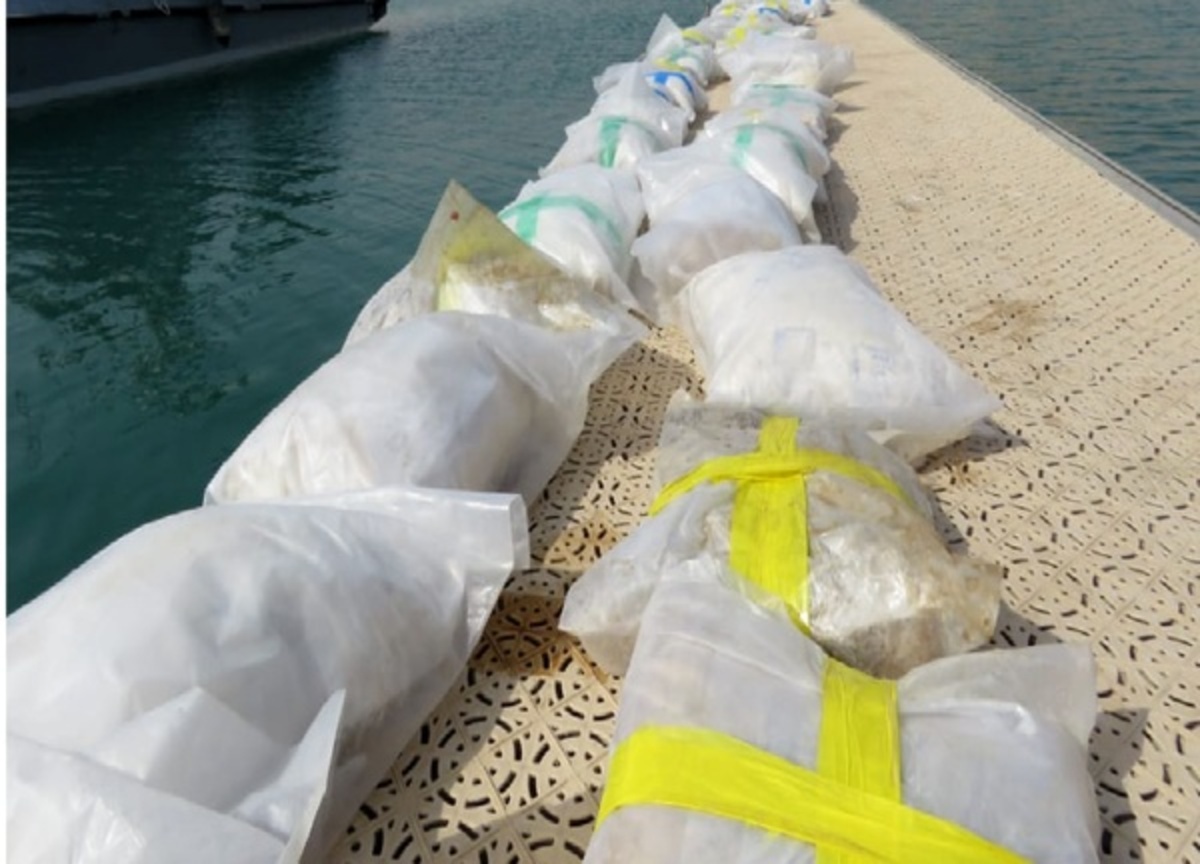 کشف بیش از ۱.۵ تن مواد مخدر در آب‌های خلیج فارس