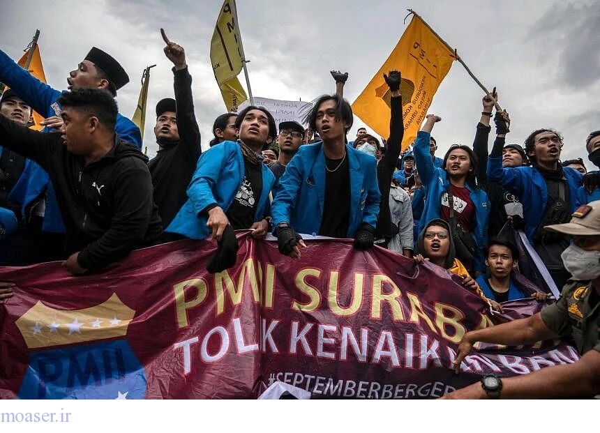 اندونزی/ اعتراضات سراسری خیابانی مردم به افزایش قیمت سوخت