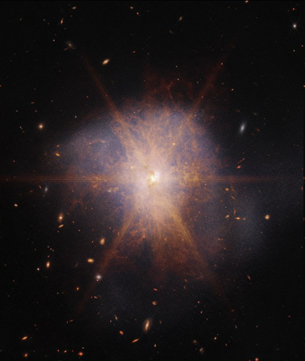 تصویر جدید «جیمز وب» از یک کهکشان بسیار درخشان