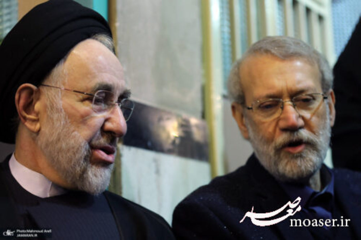سیدمحمد خاتمی و علی لاریجانی هم نشین شدند