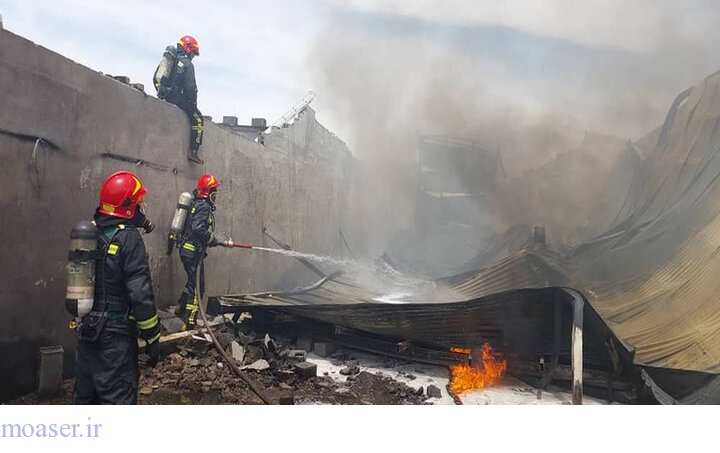 آتش نشانی: وقوع آتش سوزی گسترده در شیراز